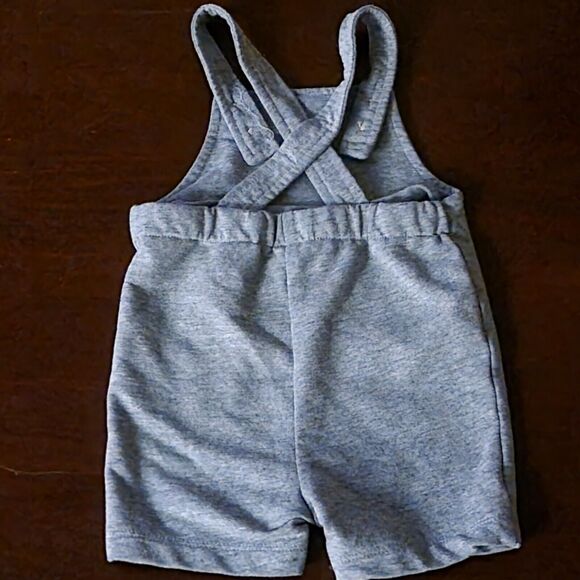 Teddy Bear Baby Overalls Romper Unisex Size 9M Pop Out Design - Picture 2 of 4